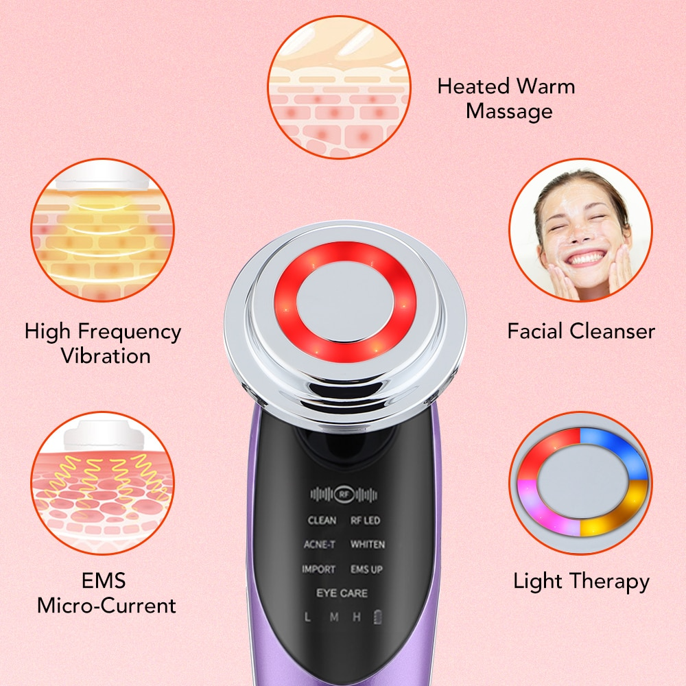 7 in 1 Face Lift Device EMS, RF Microcurrent Skin Rejuvenation, Facial Massager, Light Therapy (7)
